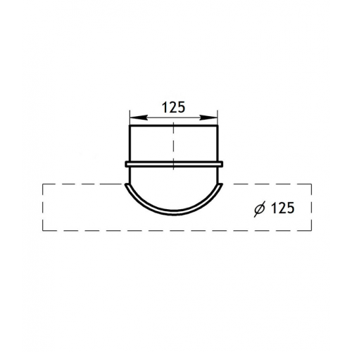Врезка для круглых воздуховодов d125х125 мм оцинкованная ORE