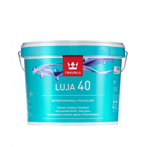 Краска акриловая Tikkurila Luja 40 моющаяся прозрачная основа C 9 л