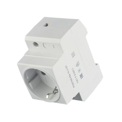 Розетка щитовая модульная IEK (MRD10-16) 220 В 16 А тип AC 2Р+N