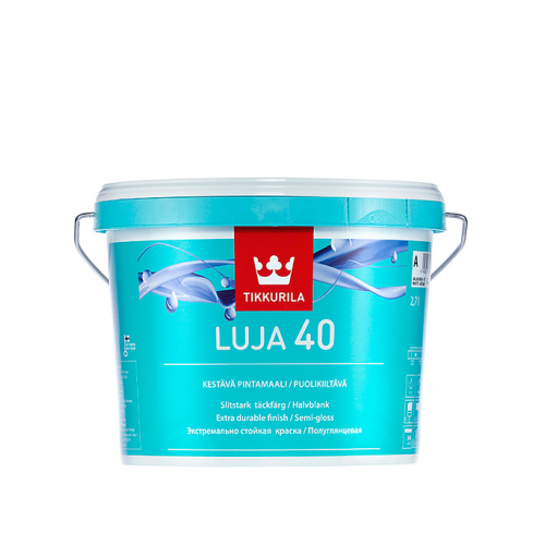 Краска водно-дисперсионная Tikkurila Luja 40 моющаяся белая основа А 2,7 л