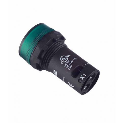 Лампа сигнальная ABB 230BCL-523G (1SFA619403R5232) 220 В 1 А тип AC на дверцу щита зеленая