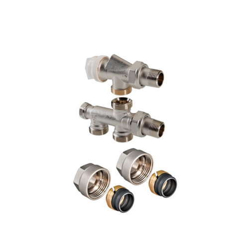 Узел регулирующий угловой VALTEC (VT.225K.N.E04100) 1/2 НР(ш) х 3/4 EK для радиатора с боковым подключением для двухтрубных систем
