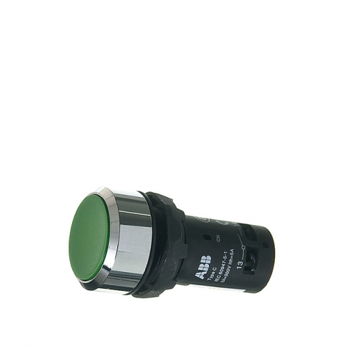 Кнопка ABB CP1-30G-11 (1SFA619100R3072) 220 В на дверцу щита зеленая