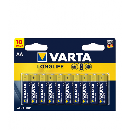 Батарейка VARTA LONGLIFE АА пальчиковая LR6 1,5 В (10 шт.)