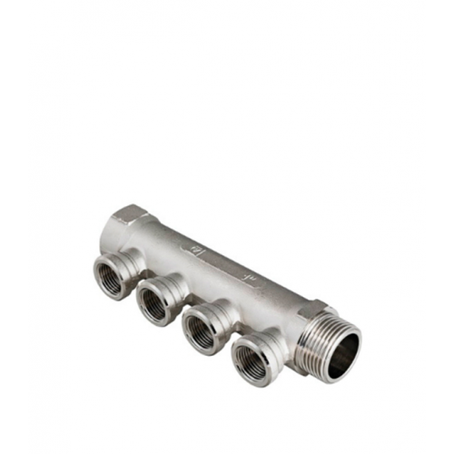 Коллектор VALTEC (VTc.550.N.0604) 1 ВР(г) х 4 выхода 1/2 ВР(г) х 1 НР(ш)