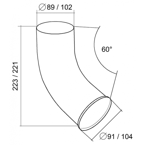 Колено стока Grand Line металлическое d90 мм коричневое RAL 8017