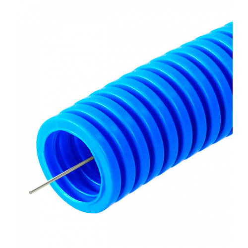 Труба гофрированная ПП НГ 32 мм Промрукав легкая с зондом (25 м)