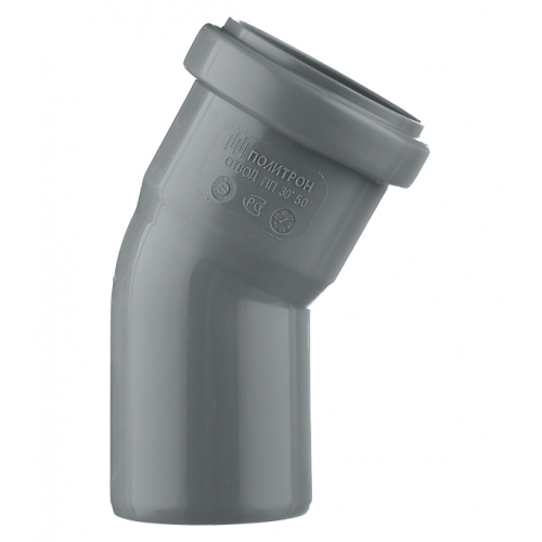Отвод Pro Aqua Comfort d50 мм 30° пластиковый для внутренней канализации