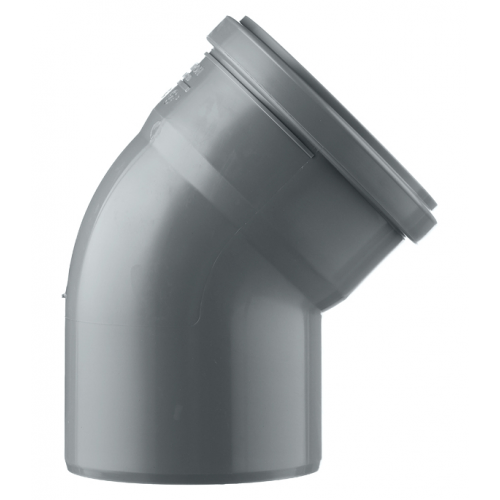 Отвод Pro Aqua Comfort d110 мм 45° пластиковый для внутренней канализации