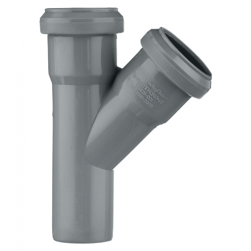 Тройник Pro Aqua Comfort d40 мм 45° пластиковый для внутренней канализации