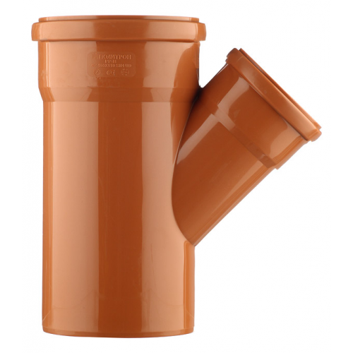 Тройник Pro Aqua Terra d160х110 мм 45° пластиковый для наружной канализации