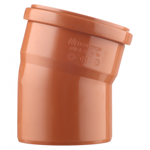 Отвод Pro Aqua Terra d110 мм 15° пластиковый для наружной канализации