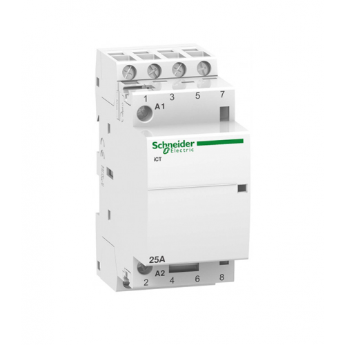 Контактор модульный Schneider Electric Acti 9 iCT (A9C20834) 220 В 25 А тип AC 4P клеммы тунельного типа