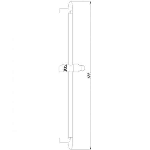 Стойка для душа LEMARK LM8063C 685 мм без мыльницы