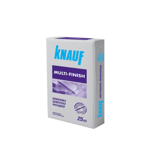 Шпаклевка цементная Knauf Мультифиниш фасадная серая 25 кг