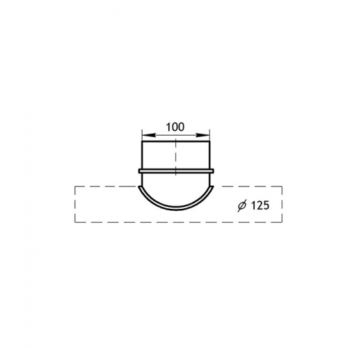 Врезка для круглых воздуховодов d125х100 мм оцинкованная ORE