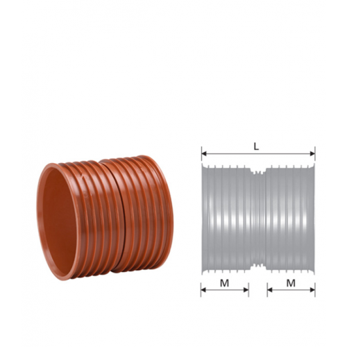 Муфта двойная Uponor Ultra Rib2 (1053653) d160 мм