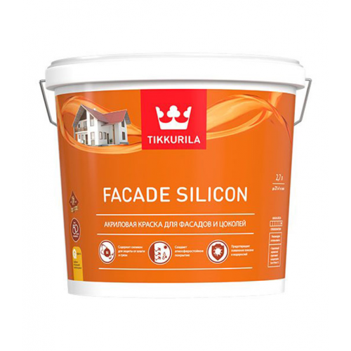 Краска водно-дисперсионная фасадная Tikkurila Facade Silicon основа С 2,7 л