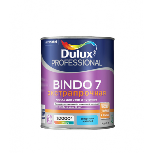 Краска латексная Dulux Bindo 7 экстрапрочная моющаяся прозрачная основа ВС 1 л