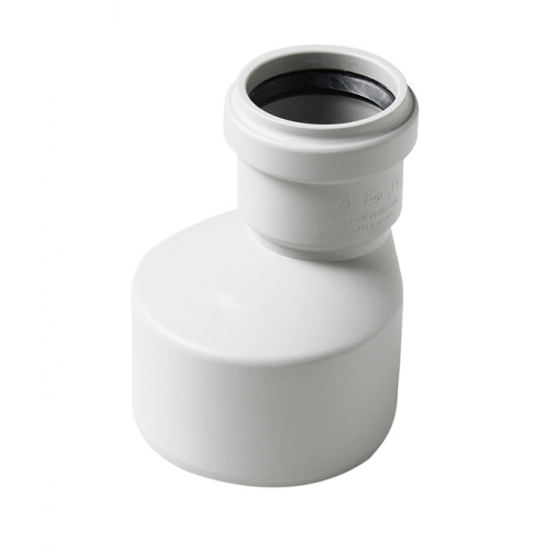 Переходник Pro Aqua Stilte Plus d110х58 мм пластиковый эксцентрический шумопоглощающий для внутренней канализации