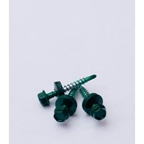 Саморезы кровельные с буром 35х4,8 мм зеленые RAL 6005 (250 шт)