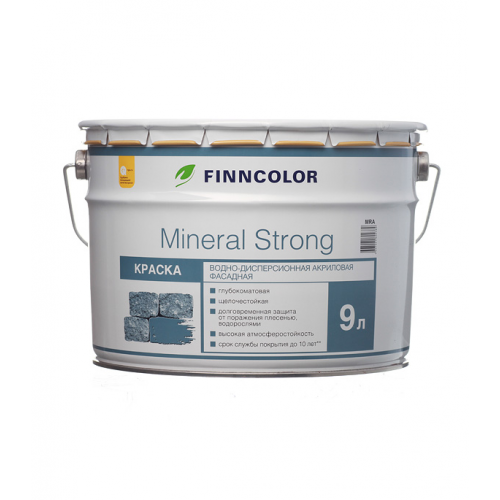 Краска водно-дисперсионная фасадная Finncolor Mineral Strong белая основа LAP/MRA 9 л