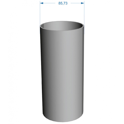Труба водосточная Docke Premium пластиковая d85 мм 1 м графитовый серый RAL 7024