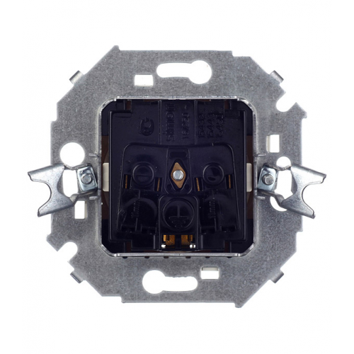 Розетка Simon 15 1591443-031 скрытая установка слоновая кость с заземлением со шторками