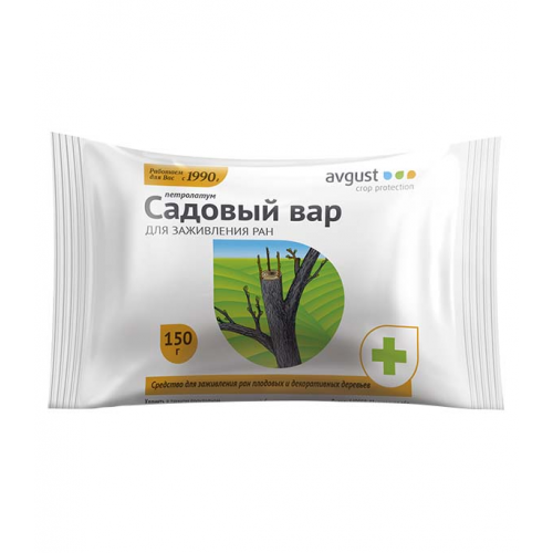 Садовый вар для заживления ран плодовых и декоративных деревье Avgust Садовый вар 150 г