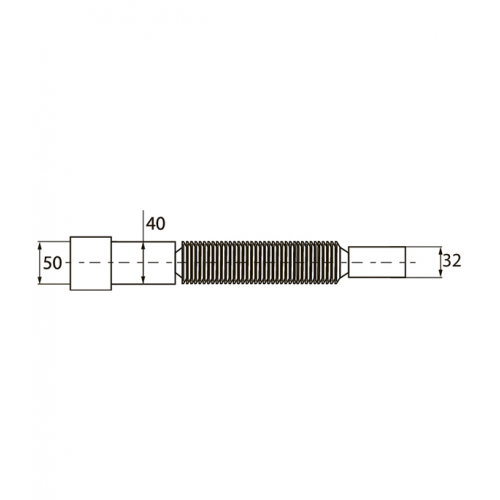 Гибкое соединение WIRQUIN 30719207 32х40/50 L 800 мм