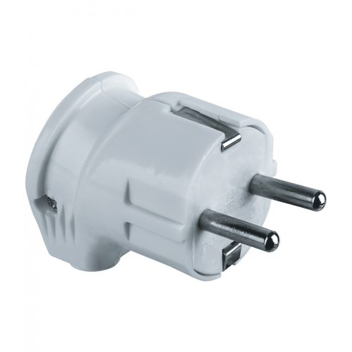 Вилка бытовая Navigator NCA-PL04 (613628) угловая с заземлением 16 А 220-250 В IP20 белая