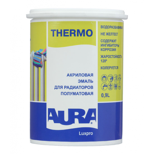 Эмаль для радиаторов в/д Aura Luxpro Thermo полуматовая 0.9 л