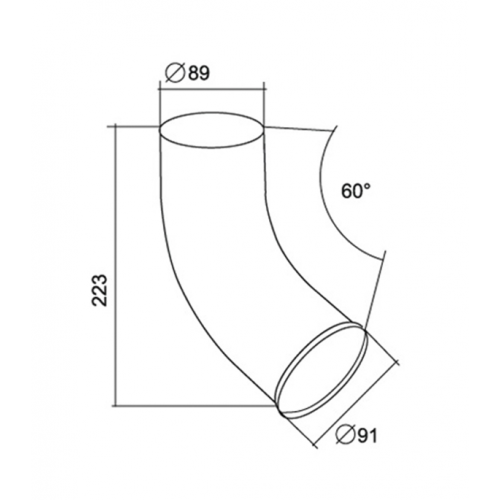 Колено стока Grand Line металлическое d90 мм темно-коричневый RR 32