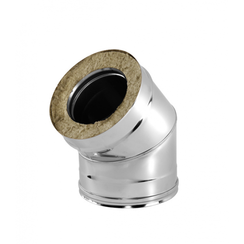 Отвод Вулкан V50R 45° х d150х250 мм с изоляцией AISI 321/304