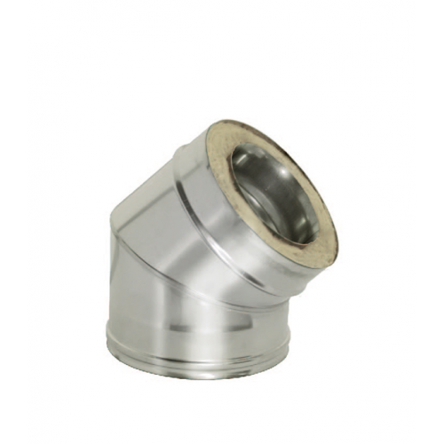 Отвод Дымок 45° х d120х200 мм с изоляцией AISI 439