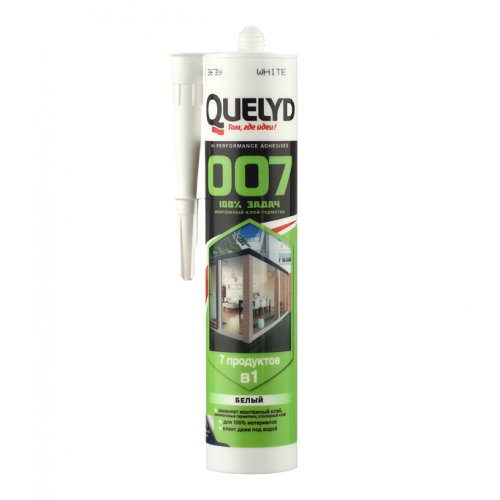 Клей-герметик гибридный Quelyd 007 белый 290 мл