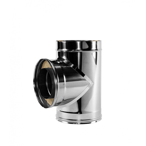 Тройник Вулкан V50R 90° х d120х220 мм с изоляцией AISI 321/304