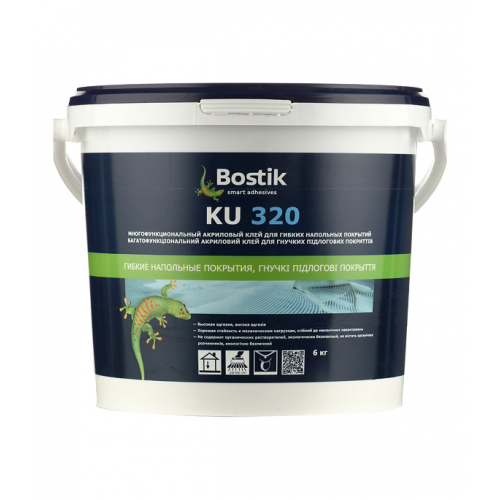 Клей для напольных ПВХ покрытий Bostik KU 320 6 кг