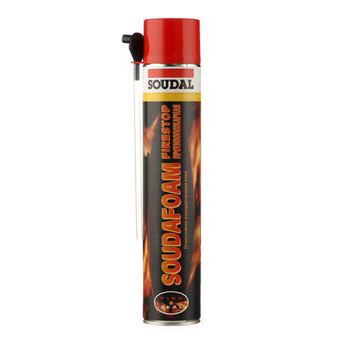 Пена монтажная бытовая Soudal Soudafoam Firestop огнестойкая 750 мл