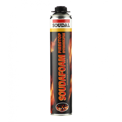 Пена монтажная профессиональная Soudal Soudafoam Firestop огнестойкая 750 мл