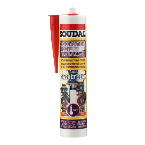 Герметик силиконовый противопожарный Soudal Gasket Seal красный 280 мл