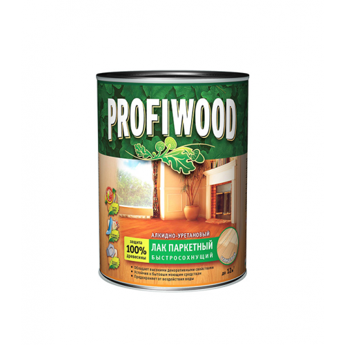 Лак алкидно-уретановый паркетный Profiwood бесцветный 2,6 л/2,4 кг глянцевый