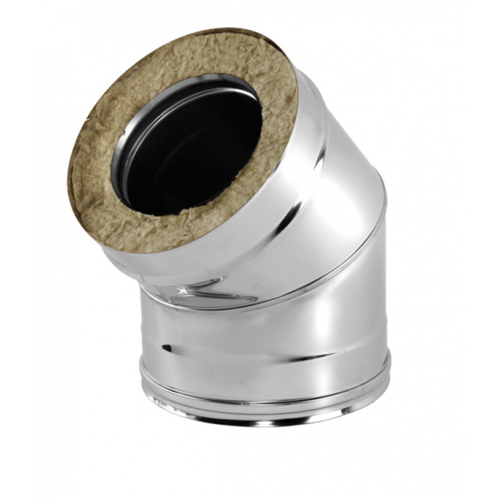 Отвод Вулкан V50R 45° х d120х220 мм с изоляцией AISI 321/304