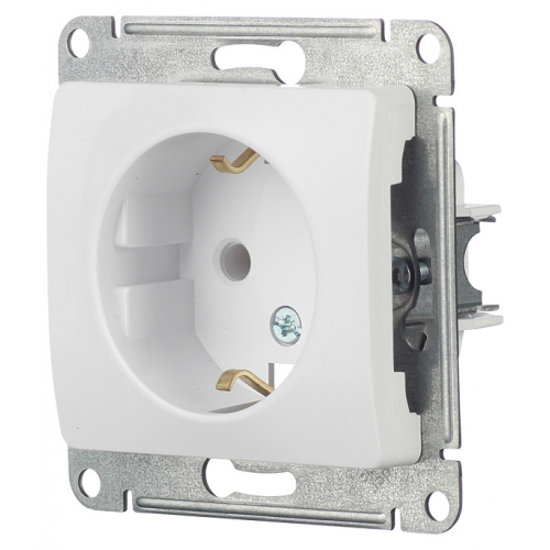 Розетка Schneider Electric Glossa GSL000143 скрытая установка белая с заземлением