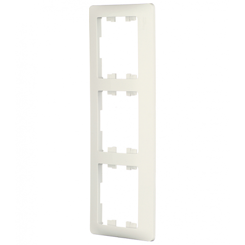 Рамка Schneider Electric Glossa GSL000103 трехместная горизонтальная белая
