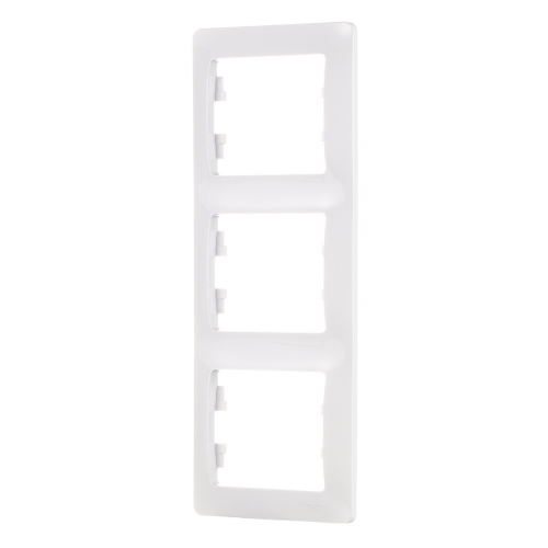 Рамка Schneider Electric Glossa GSL000107 трехместная вертикальная белая
