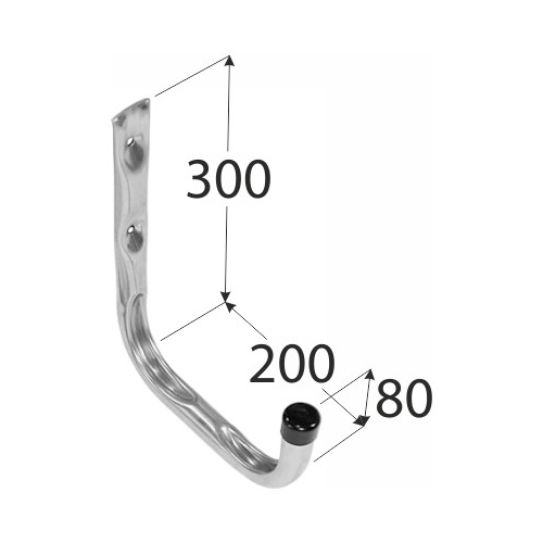 Крюк одиночный DMX тип U 300х200х80 мм оцинкованный