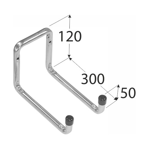 Крюк двойной DMX тип U 120х300х50 мм оцинкованный