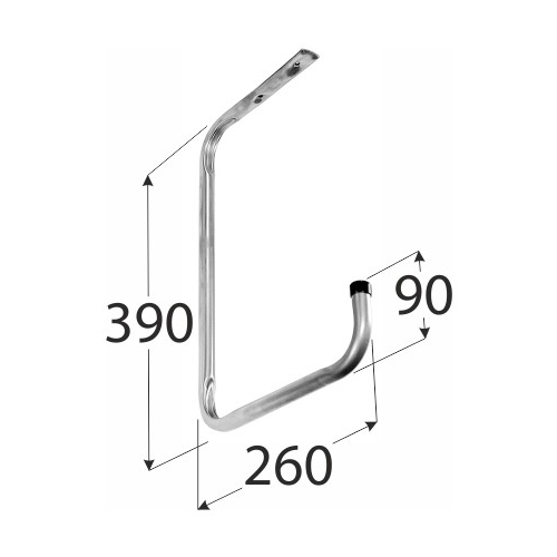 Кронштейн потолочный для полок DMX 390х260х90 мм оцинкованный