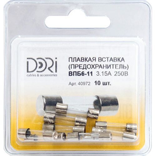 Вставка плавкая DORI 3,15 А (10 шт.)